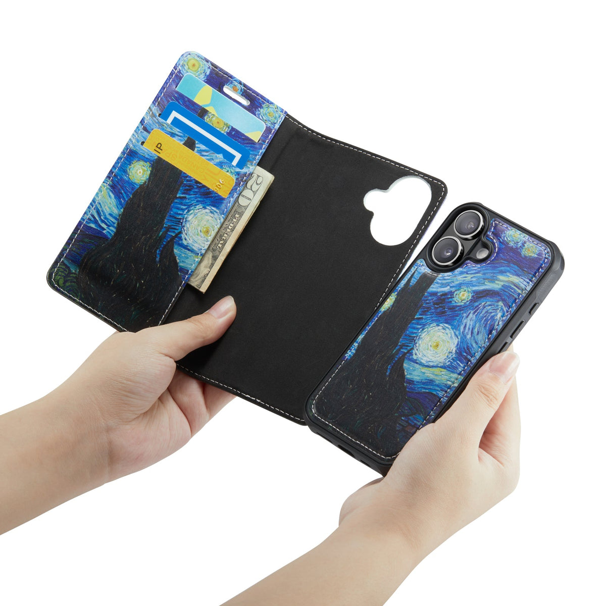 Apple iPhone 17 Case - The Starry Night - 2-in-1 MagSafe Wallet Case