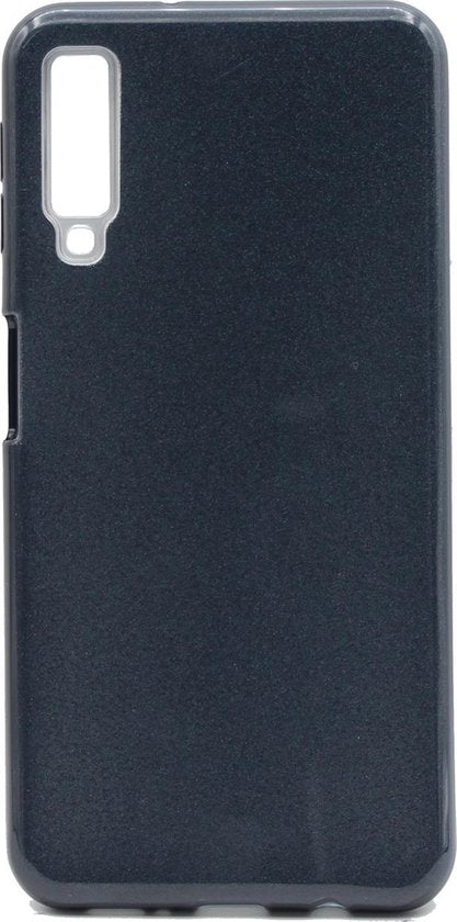 Samsung Galaxy A7 (2018) Hoesje - Zwart - Glitter Back Cover