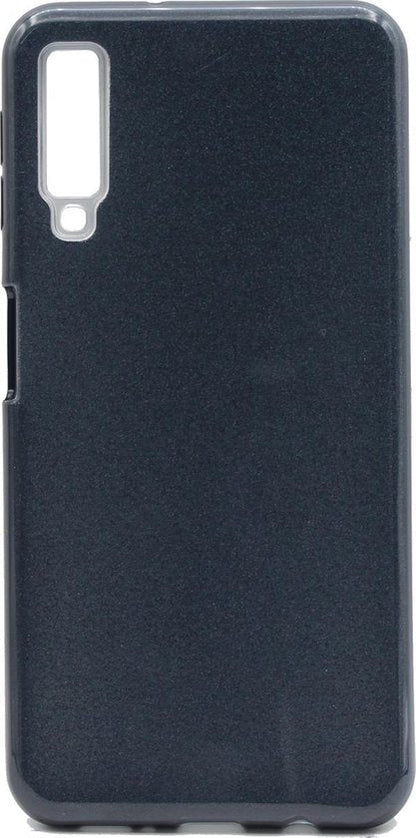 Samsung Galaxy A7 (2018) Hoesje - Zwart - Glitter Back Cover