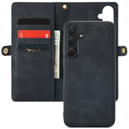 Samsung Galaxy A55 Hoesje - Charcoal Gray - 2 in 1 Bookcase met 10 Kaart Vakken