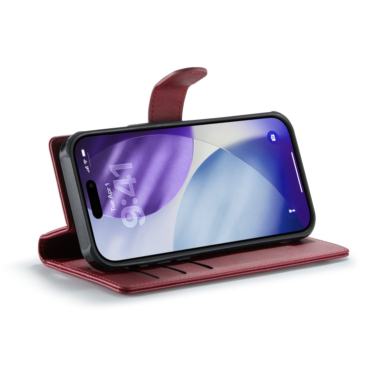 Apple iPhone 17 Pro Max Hoesje - Burgundy Red - Luxe 2 in 1 MagSafe Bookcase