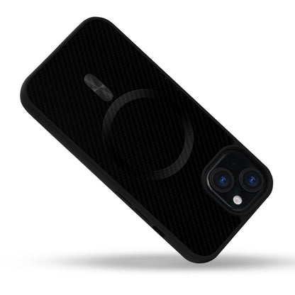 Apple iPhone 15 Plus Hülle - Schwarz - Carbon-MagSafe-Backcover