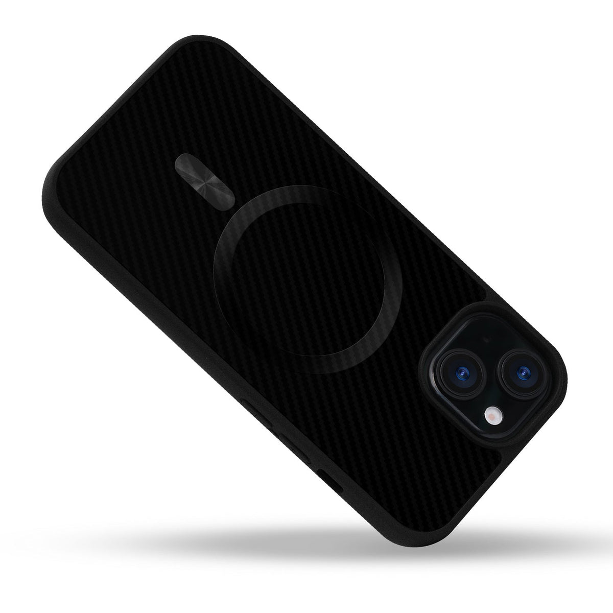 Apple iPhone 14 Hoesje - Zwart - Carbon MagSafe Back Cover