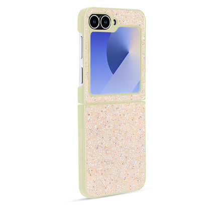 Samsung Galaxy Z Flip 6 Hoesje - Goud - Diamant Glitter Back Cover