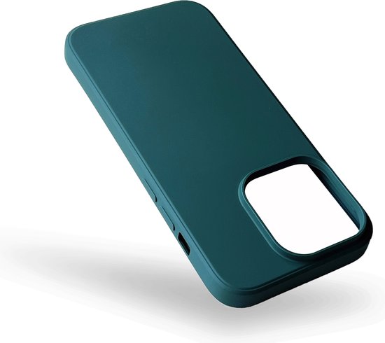Apple iPhone 14 Pro Max Case - Dark Green - Microfiber Silicone Back Cover