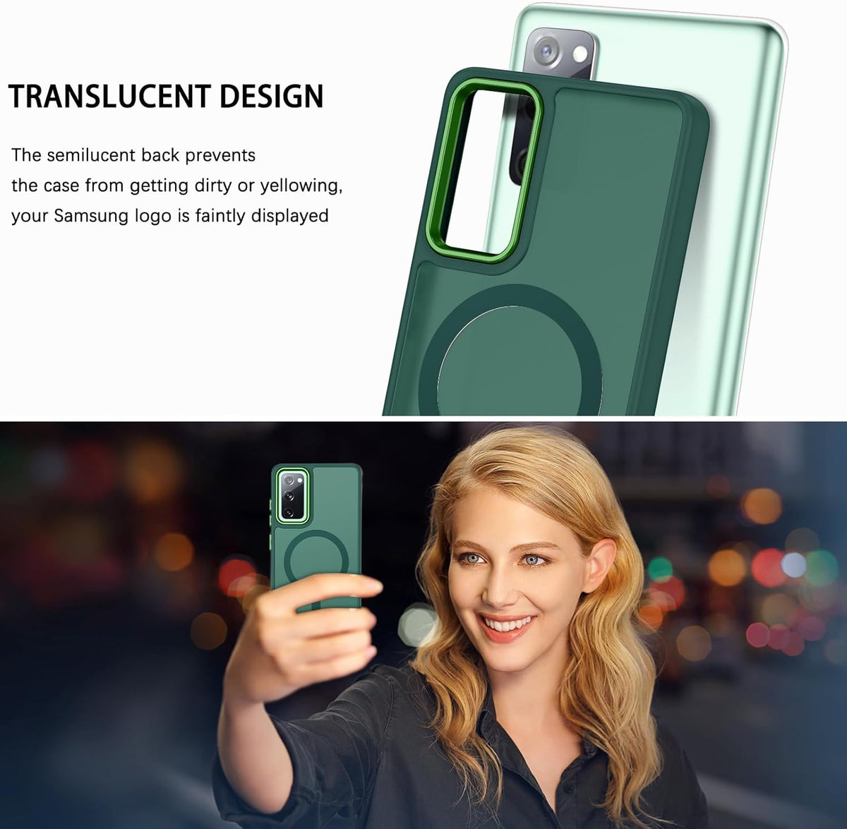 Samsung Galaxy S20 FE Hoesje - Groen - Matte Armor MagSafe Back Cover
