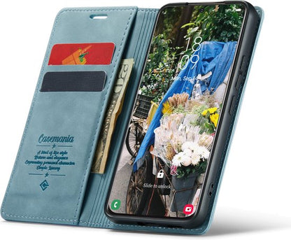 Samsung Galaxy S23 Hoesje - Aqua Blue - Dunne Bookcase