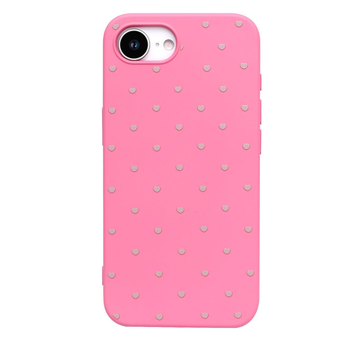 Apple iPhone 17e Hülle - Neonrosa - Herzchen-Backcover