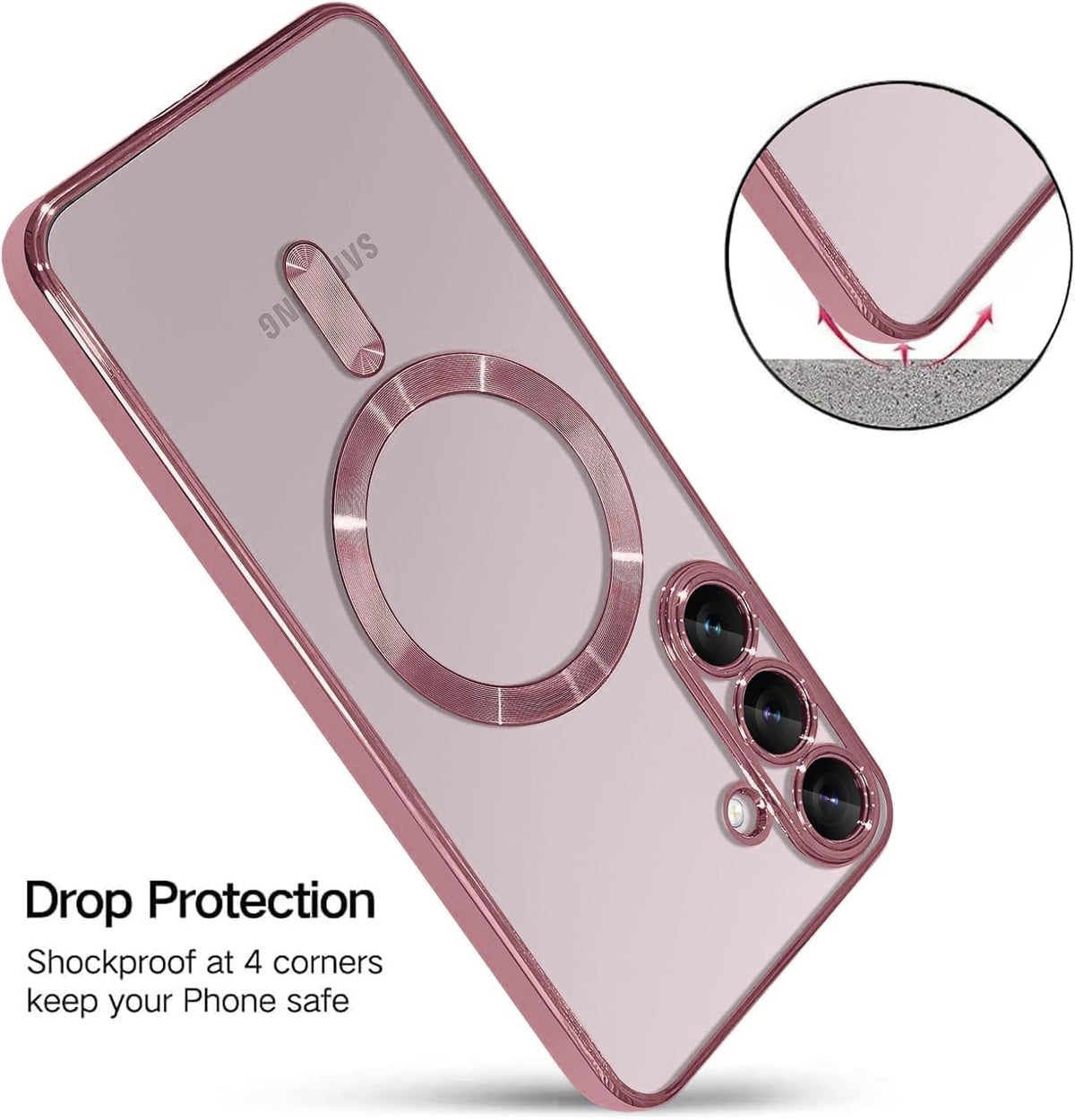 Samsung Galaxy S25 Hoesje - Roze - Siliconen MagSafe Back Cover