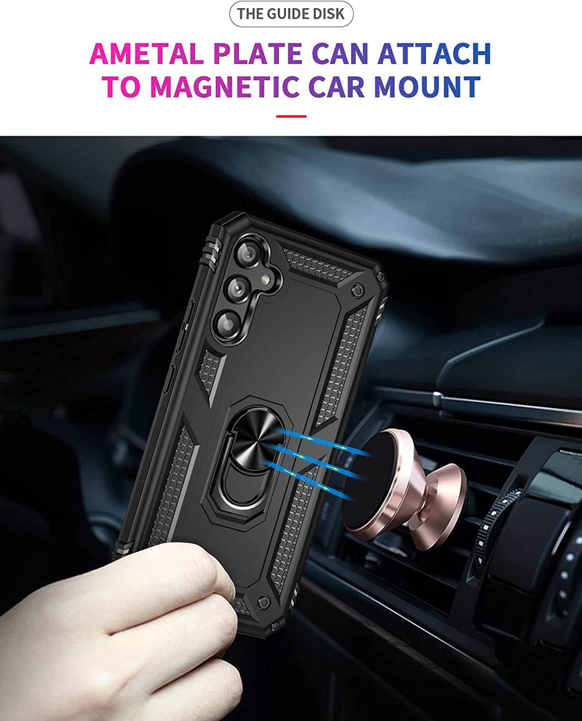 Samsung Galaxy A55 Case - Black - Armor Kickstand Back Cover