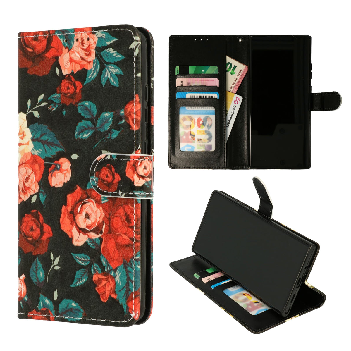 Apple iPhone 17 Hoesje - Vintage Bloemen - Print Bookcase