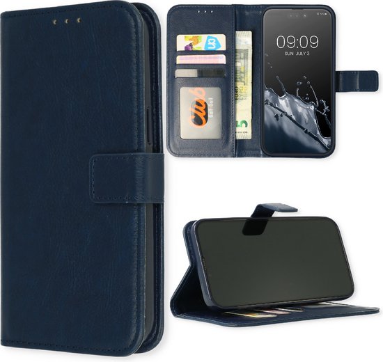Apple iPhone 14 Hoesje - Blauw - Bookcase