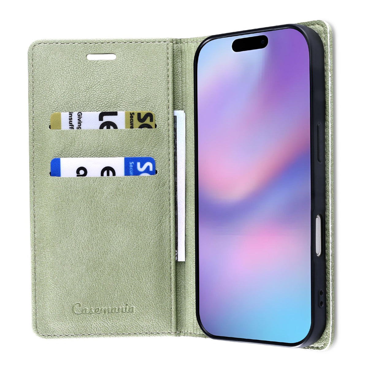 Apple iPhone 18 Pro Max Hoesje - Matcha Green - Dunne Leather-look Back Cover