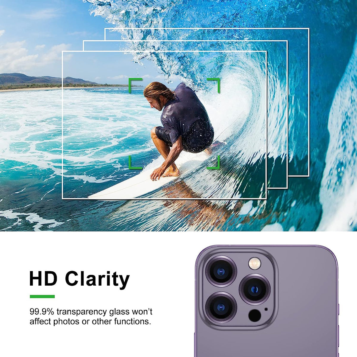 Apple iPhone 14 Pro Lens Protector - Paars - 1 Stuk