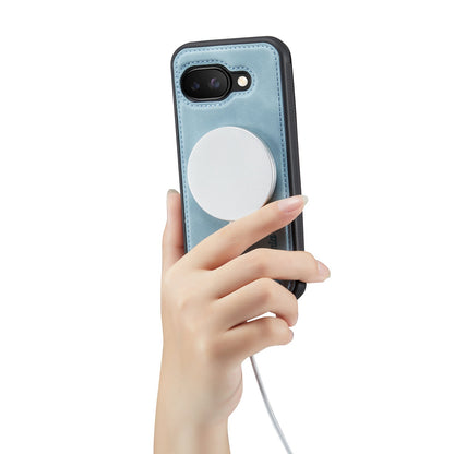 Google Pixel 9a Hülle - Aqua Blue - 2-in-1 MagSafe-Klapphülle mit Kartenfach