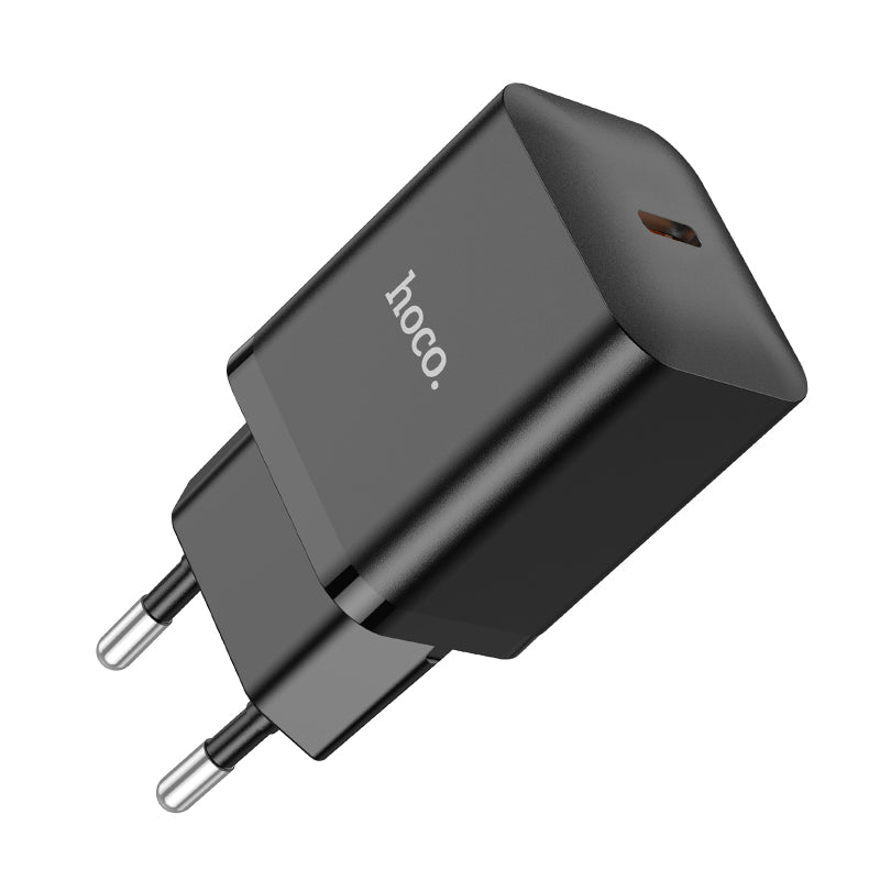 Hoco N27 20W USB-C Schnellladegerät mit Lightning-Kabel 1m - Schwarz