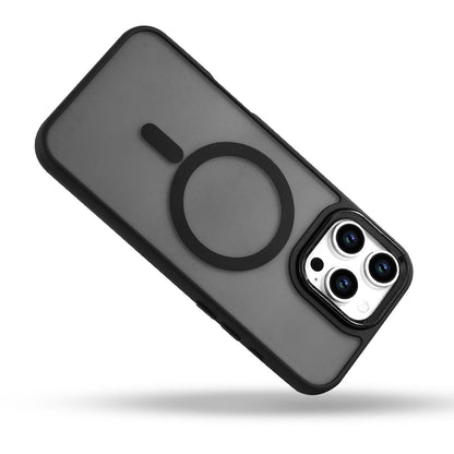 Apple iPhone 16 Pro Max Hoesje - Zwart - Matte Armor MagSafe Back Cover