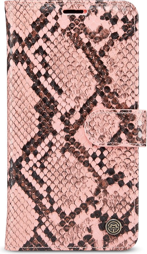 iPhone X / XS Hoesje - Roze - Slangen Bookcase