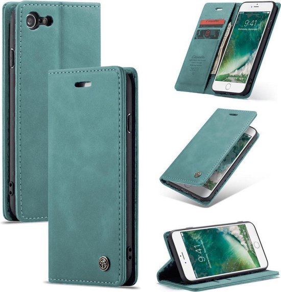 iPhone SE 2020 Hoesje - Aqua Blue - Dunne Bookcase