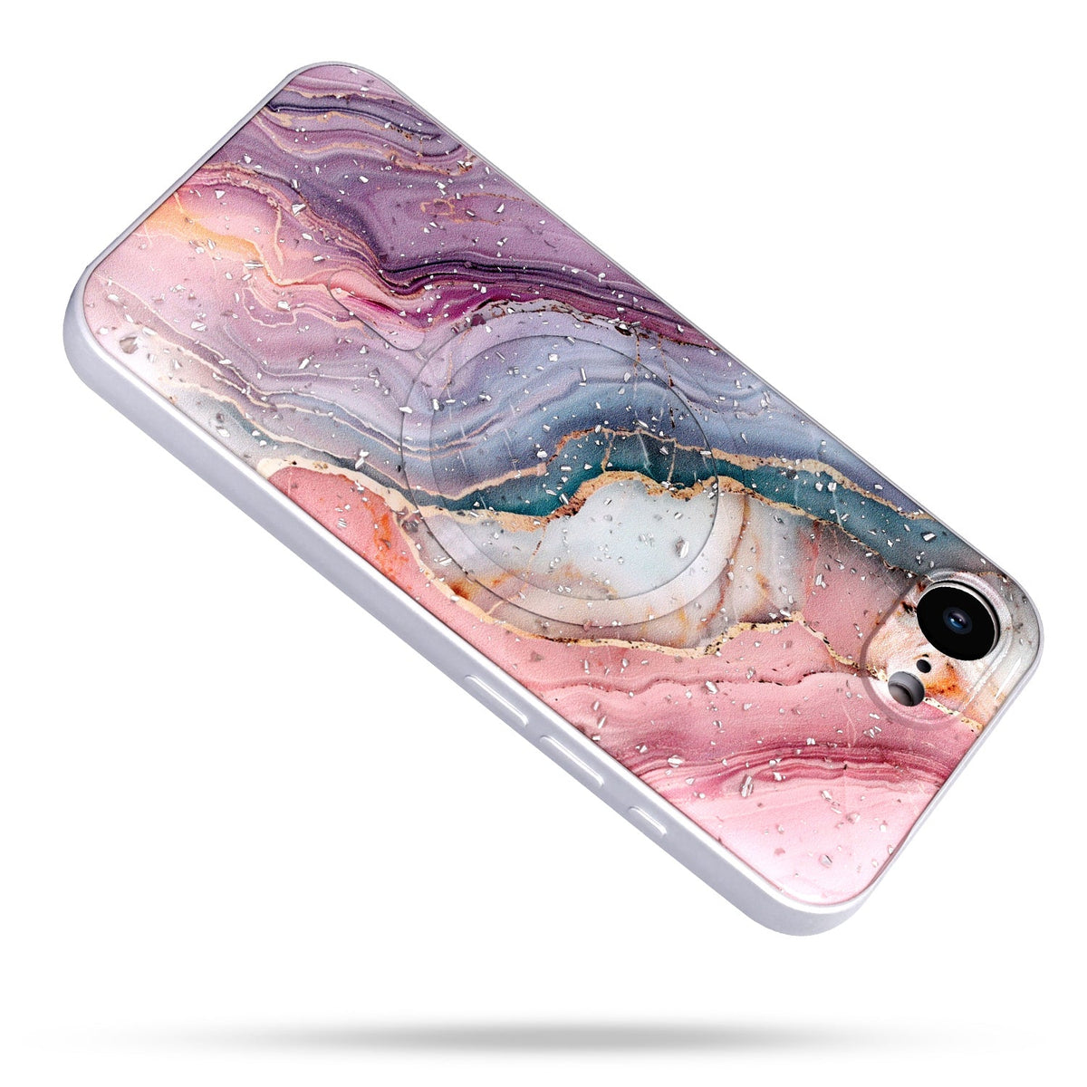 Apple iPhone 17e Hoesje - Roze - Marmer MagSafe Back Cover