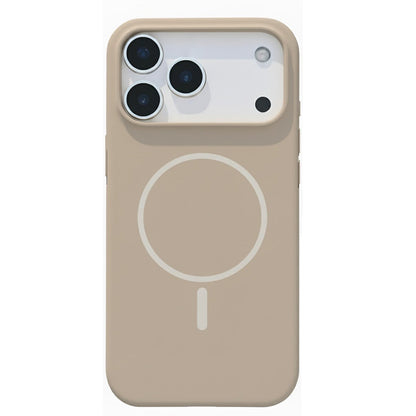 Apple iPhone 18 Pro Hoesje - Beige - Soft Siliconen Magsafe Back Cover