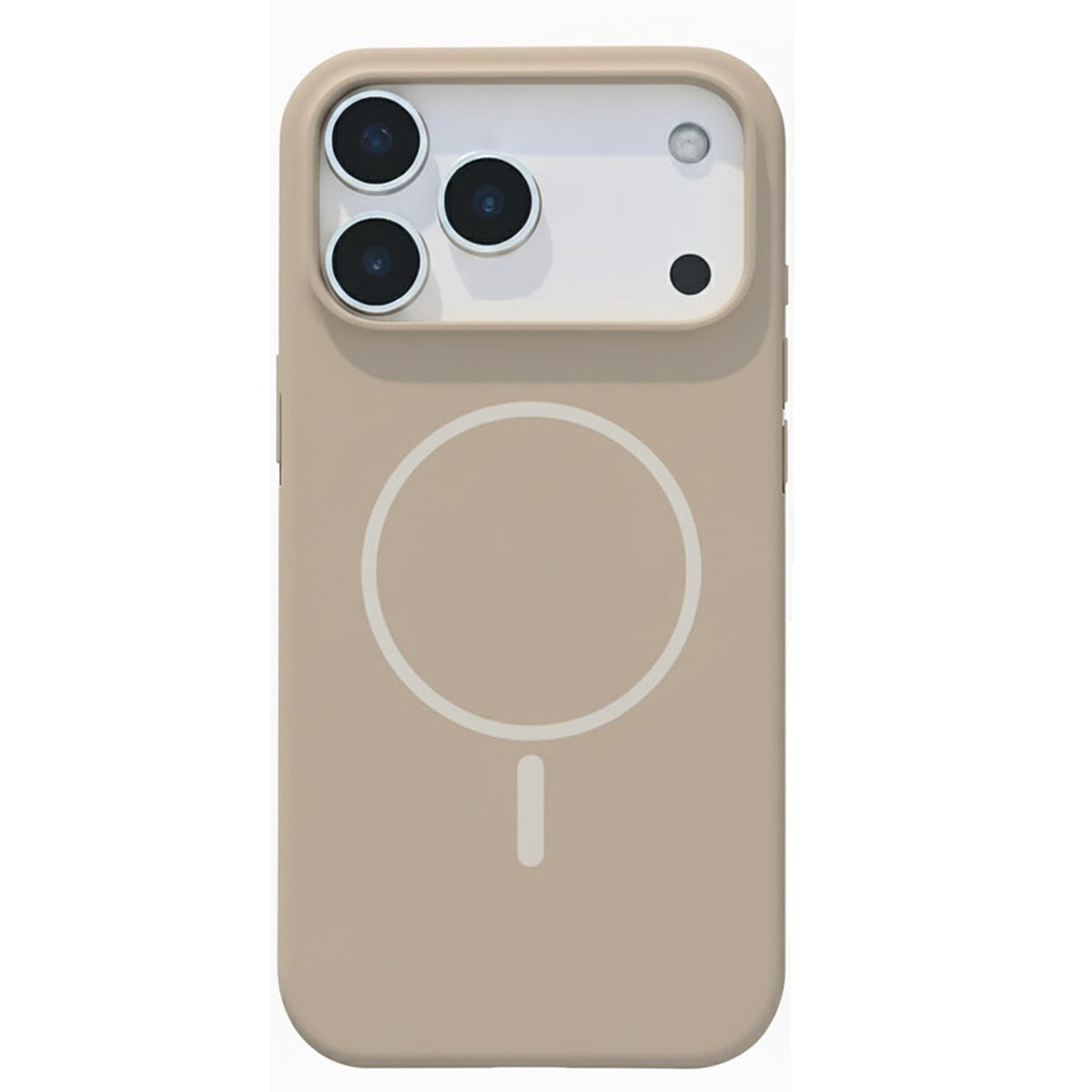Apple iPhone 18 Pro Max Hoesje - Beige - Soft Siliconen Magsafe Back Cover