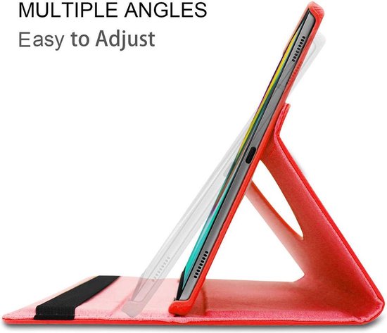 Samsung Galaxy Tab A7 (2020) Tablethoes - Rood - Draaibare Bookcase