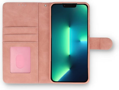 Apple iPhone SE (2022) Hoesje - Pale Pink - Luxe Portemonnee Bookcase