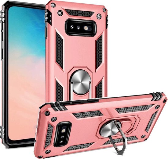 Samsung Galaxy S10e Hoesje - Rosegoud - Armor Kickstand Back Cover