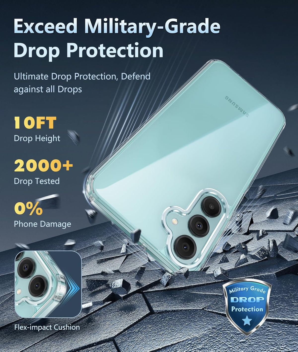 Samsung Galaxy A17 5G Hoesje - Transparant - Anti-Shock Back Cover