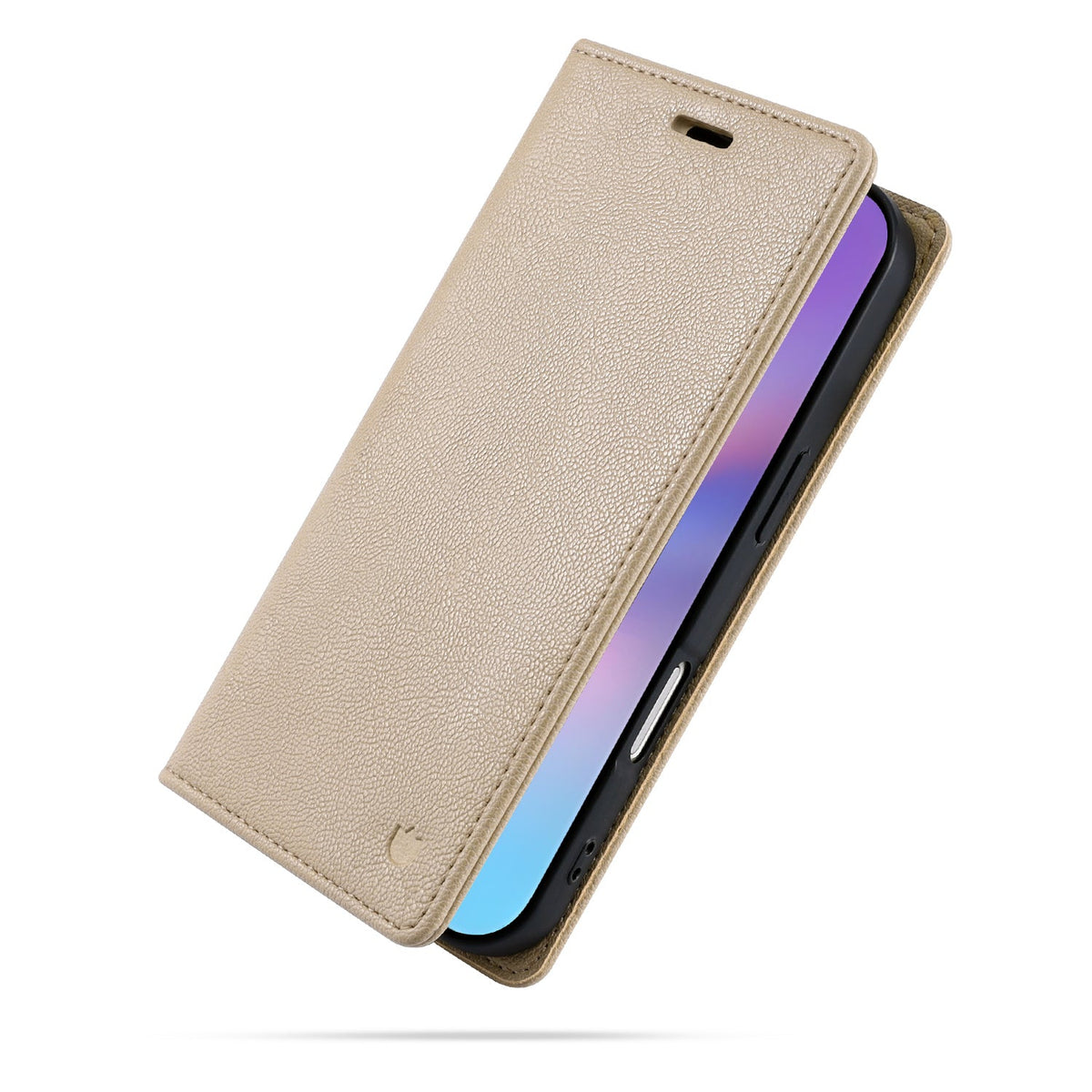 Apple iPhone 17 Pro Hoesje - Soft Beige - Dunne Leather-look Back Cover