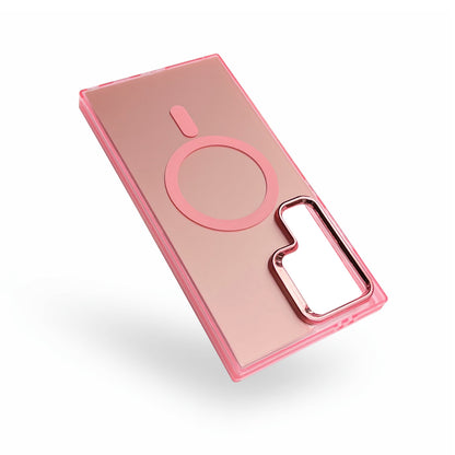Samsung Galaxy S24 Ultra Hoesje - Roze - Fusion Armor MagSafe Back Cover