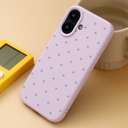 Apple iPhone 16 Plus Hoesje - Paars - Hartjes Back Cover