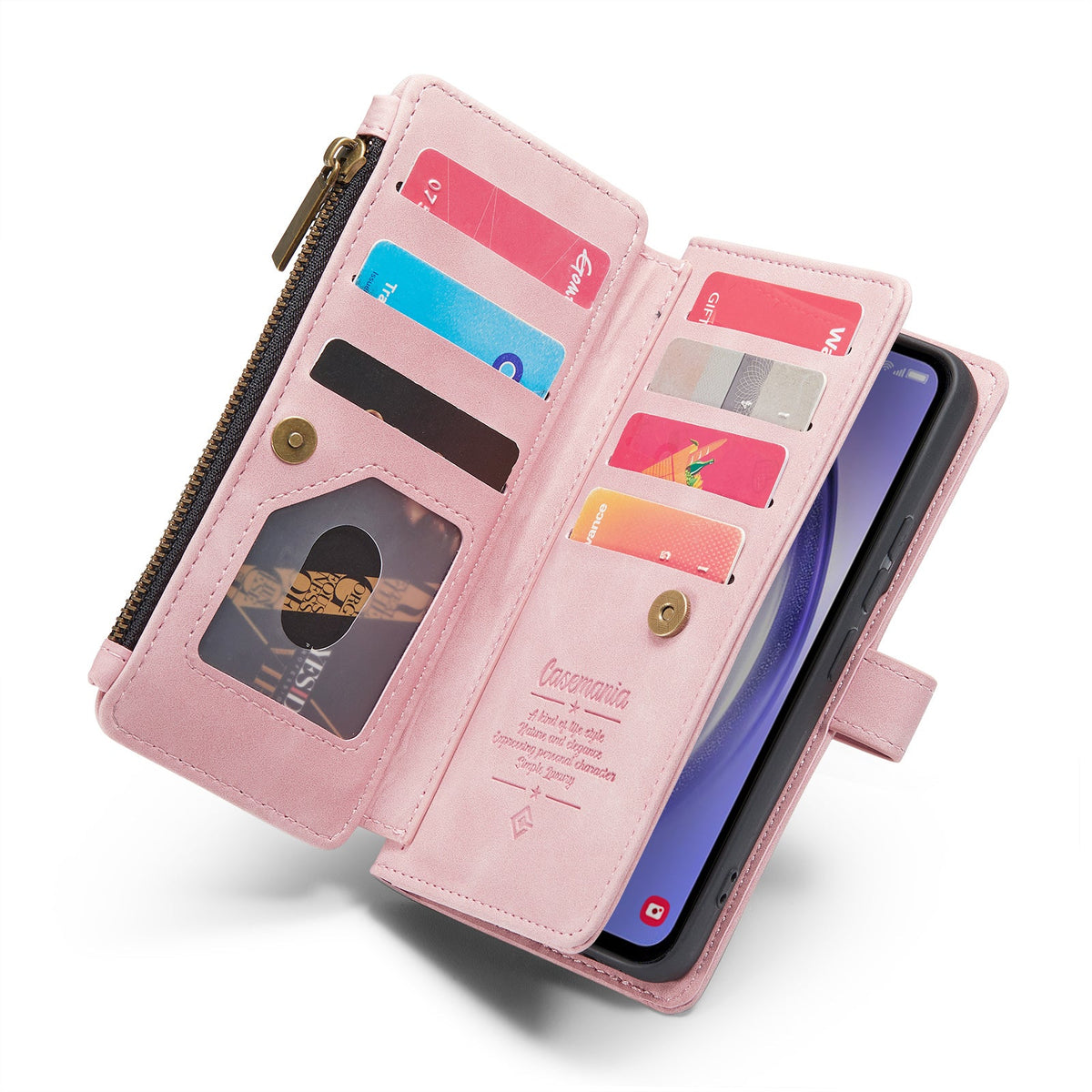 Samsung Galaxy Z Fold 4 Hoesje - Pale Pink - 2 in 1 Bookcase met 10 Kaart Vakken