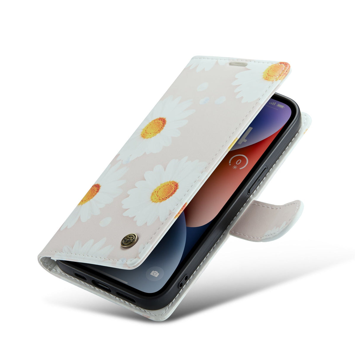 Apple iPhone 14 Plus Hoesje - Daisy - Print Bookcase