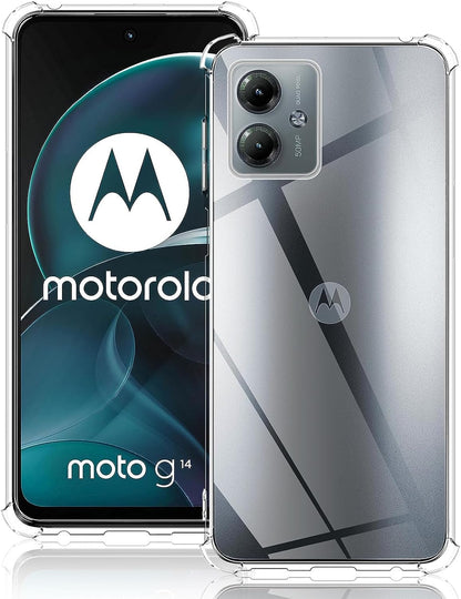 Motorola Moto G14 Hoesje - Transparant - Anti-Shock Hybrid Back Cover