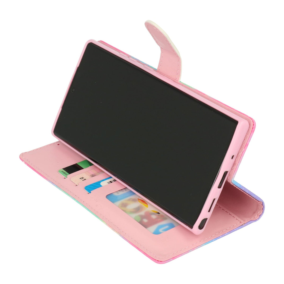 Samsung Galaxy A14 Hoesje - Marmer Paars Print - Bookcase