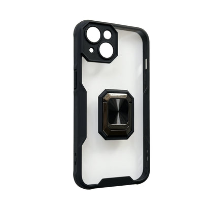 Apple iPhone 14 Hülle - Schwarz - Ring Kickstand Back Cover