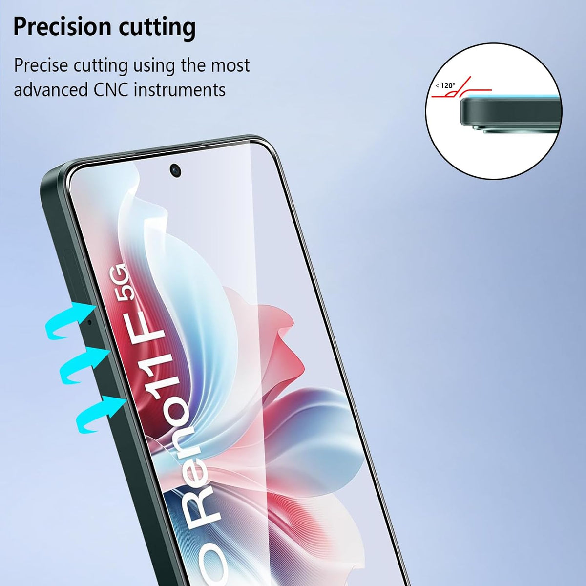 Oppo Reno 11F Panzerglas - Tempered Glass - 5 Stück