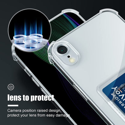 Apple iPhone XR Case - Clear - Back Cover with Card Holder