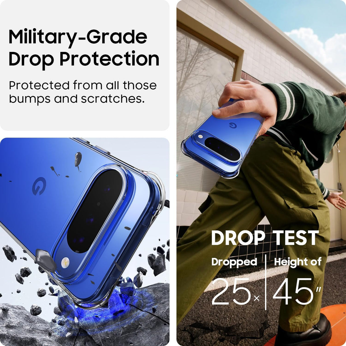 Google Pixel 10 Pro Hoesje - Transparant - Anti-Shock Back Cover