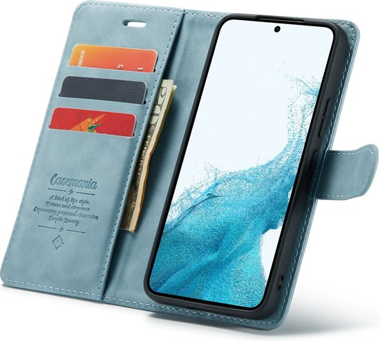 Samsung Galaxy S22 Plus Hoesje - Aqua Blue - 2 in 1 Bookcase