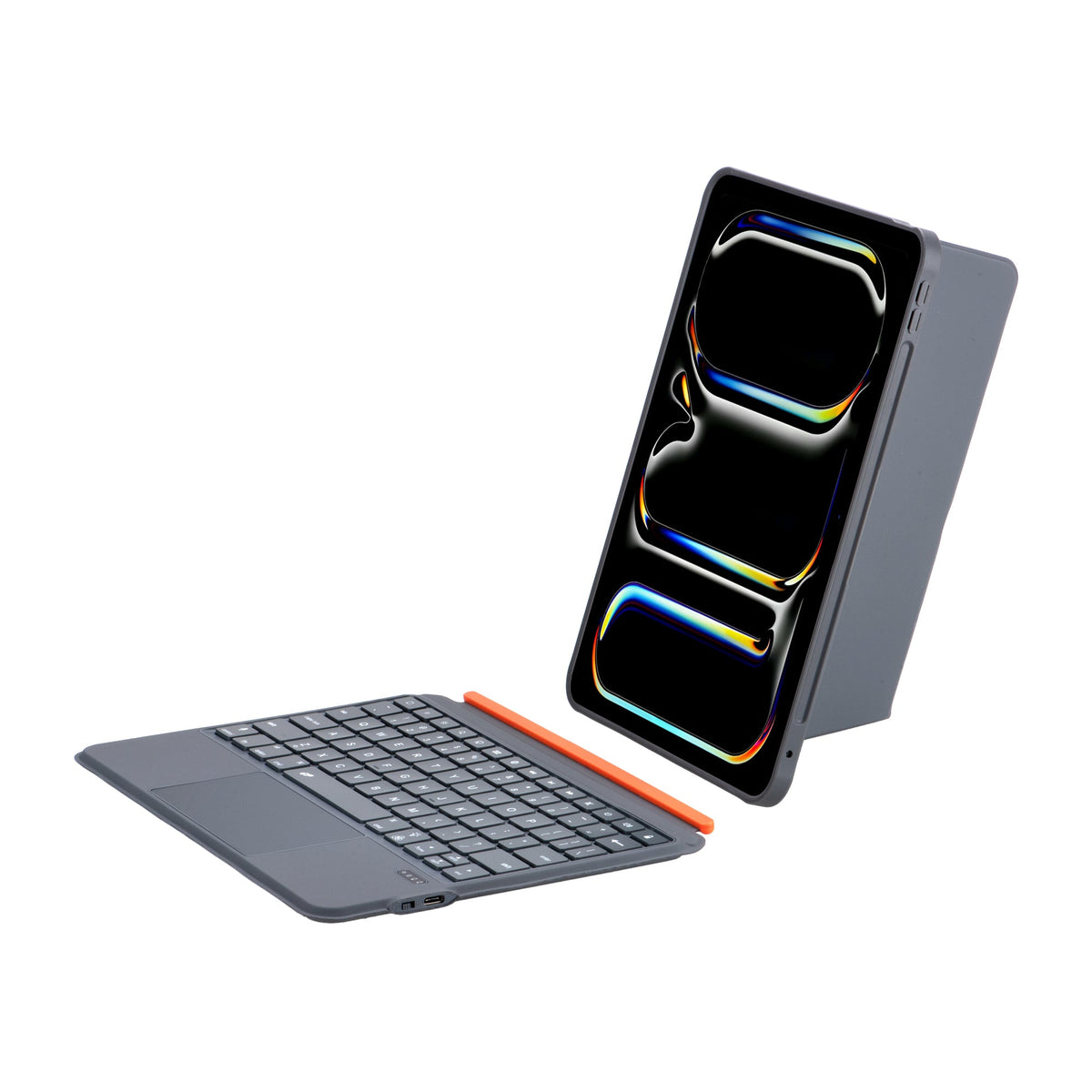 iPad Air 11 inch (2024/2025) - Grijs - Split Keyboard Case met Touchpad