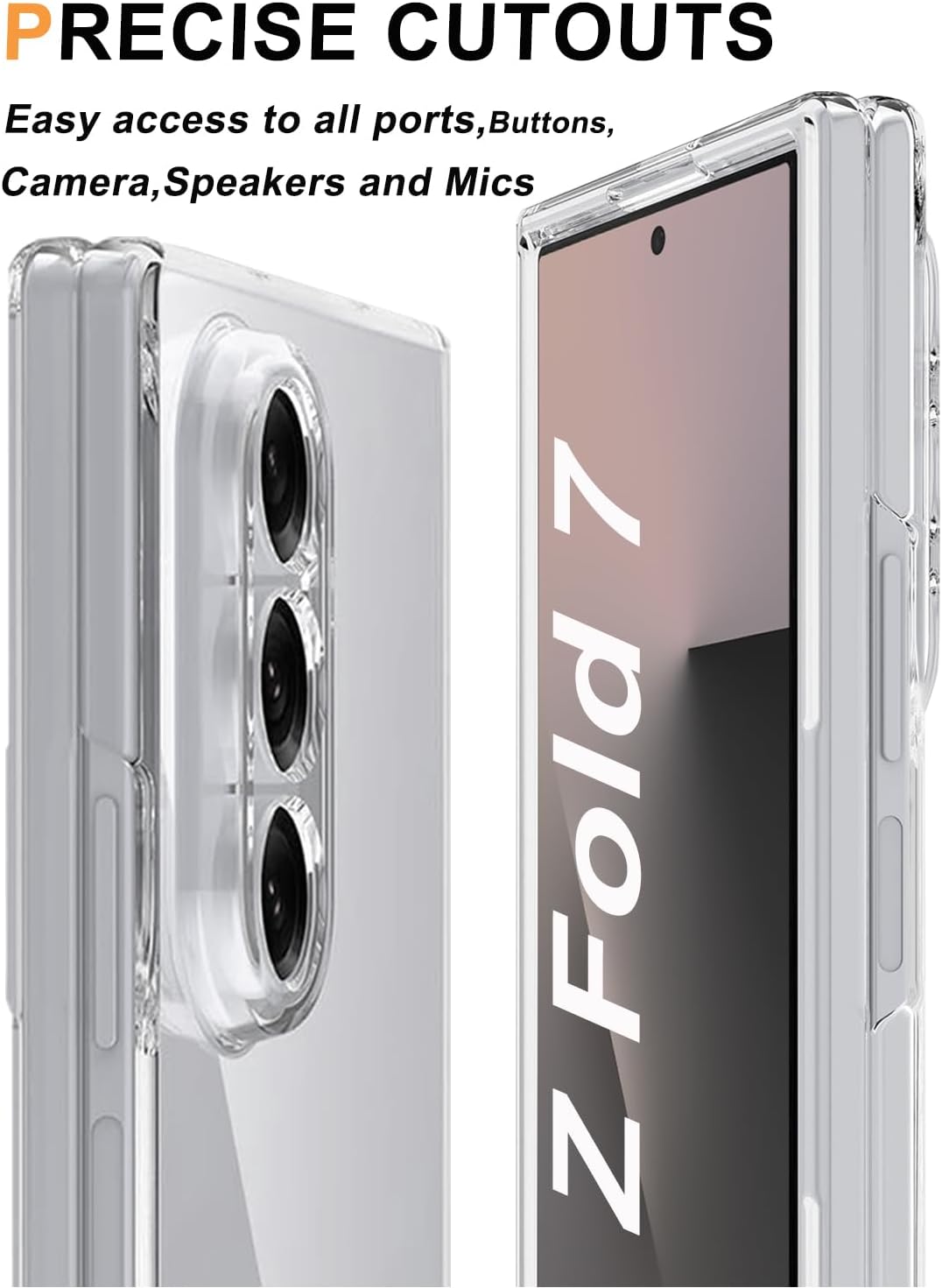Samsung Galaxy Z Fold 7 Hoesje - Transparant - Anti-Shock Back Cover