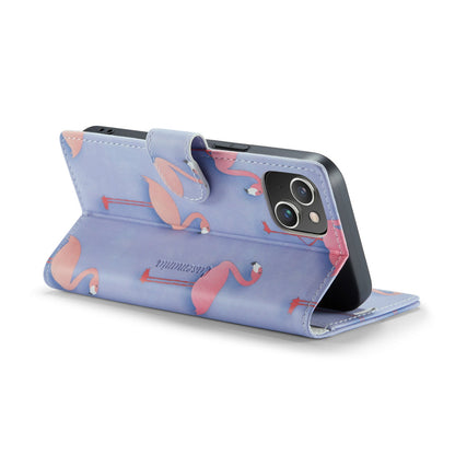 Apple iPhone 14 Hoesje - Flamingo - Print Bookcase