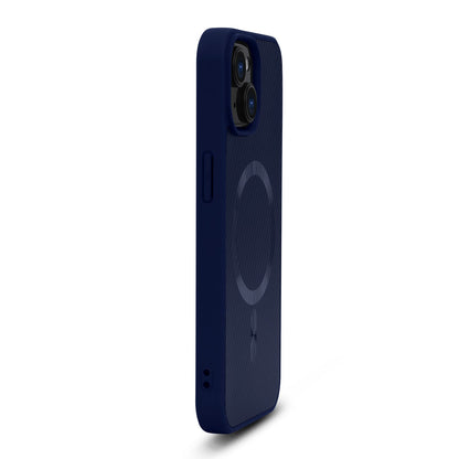 Apple iPhone 13 Hoesje - Blauw - Carbon MagSafe Back Cover