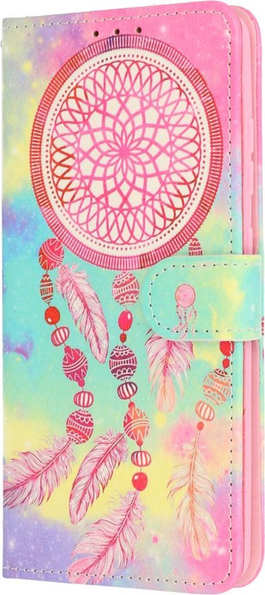 Samsung Galaxy A22 5G Hoesje - Dromenvanger & Veren - Print Bookcase