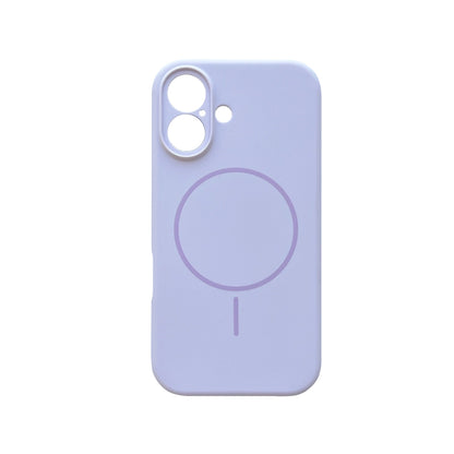 Apple iPhone 16 Plus Hoesje - Paars - Extra Sterke Liquid Siliconen MagSafe Back Cover met Magneetring