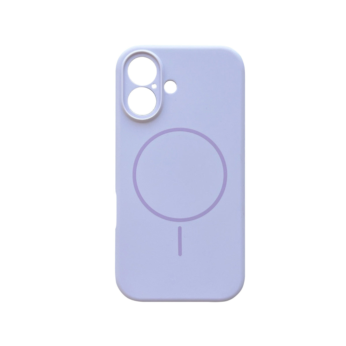 Coque pour Apple iPhone 16 - Violet - Étui arrière MagSafe en silicone liquide extra résistant avec anneau magnétique