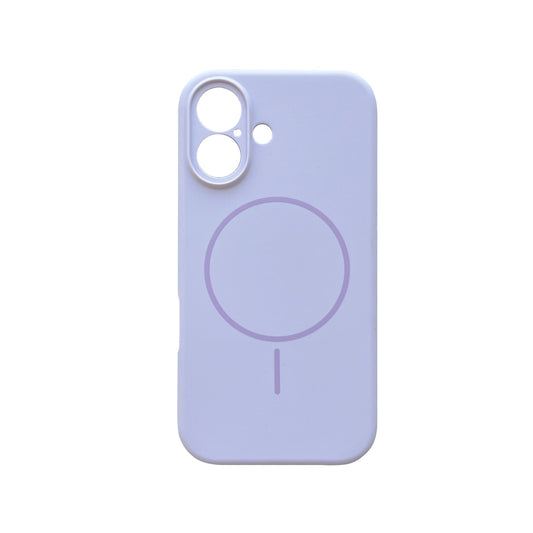 Apple iPhone 16 Hülle - Lila - Extra Starke Liquid Silikon MagSafe Backcover mit Magnetring